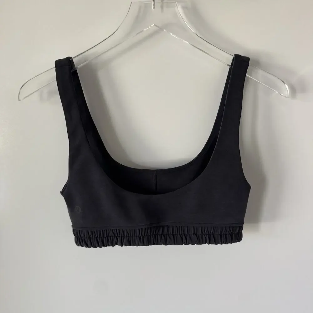 Lululemon Softstreme Bra Tank and High Rise Shorts Set Black/Grey Size 4